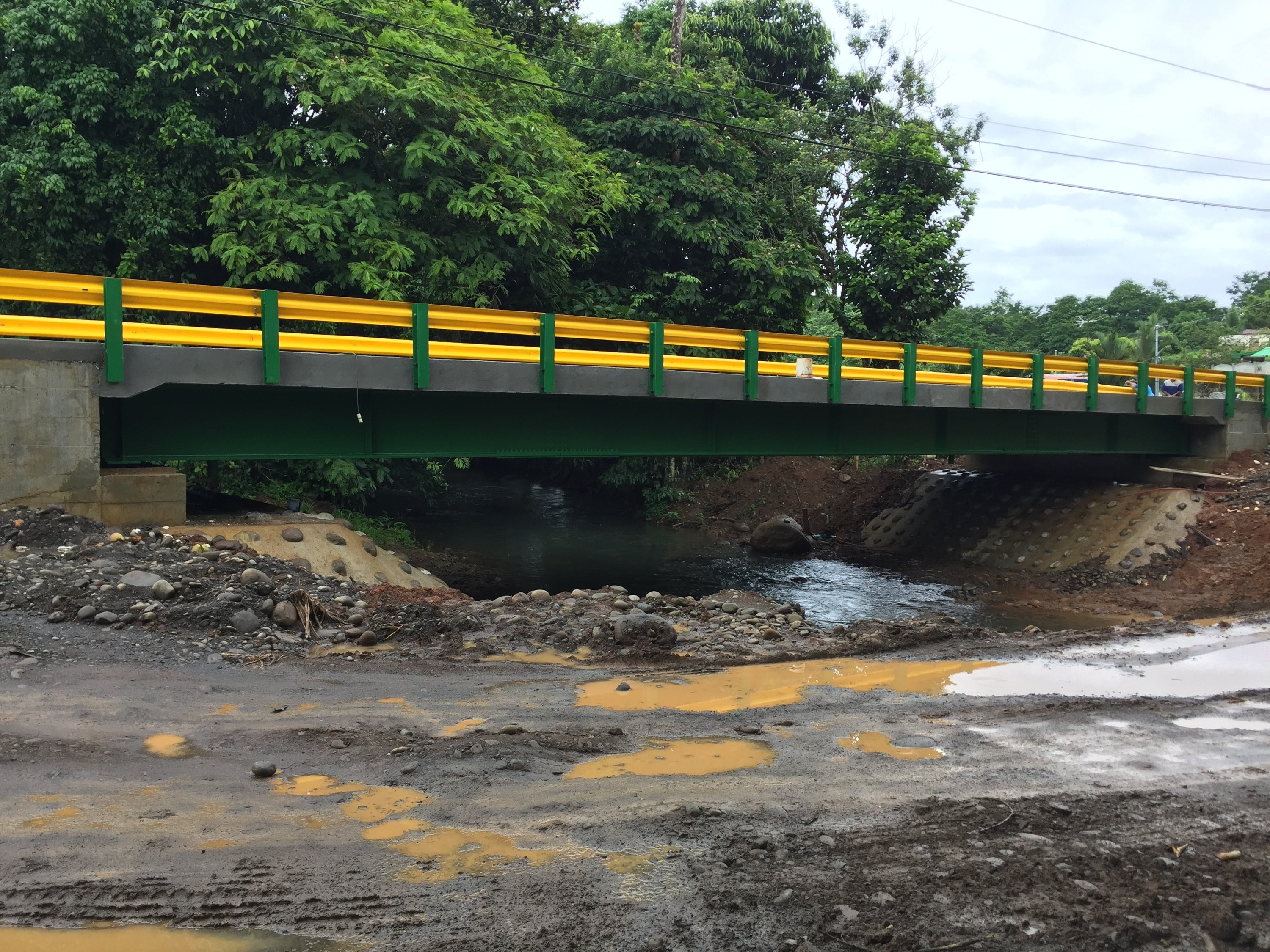 Steel-girder bridge over a river